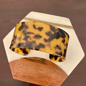 Tortoise Acetate Cuff Bracelet • Minimal Chic Resin Accessory